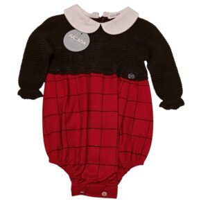 Pelele cuerpo punto y tela a cuadros