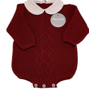 Pelele con cuello color granate. Marca Juliana