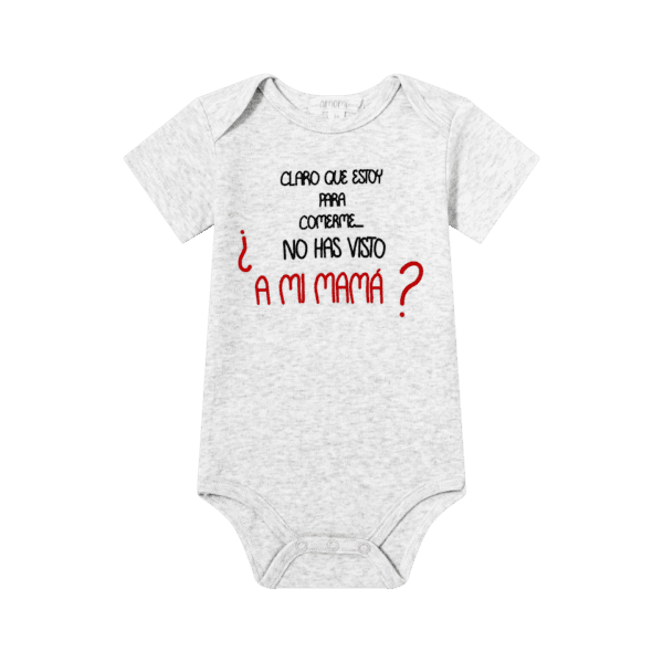 Pack bodies para bebe 100% algodón MAMÁ. - Imagen 4