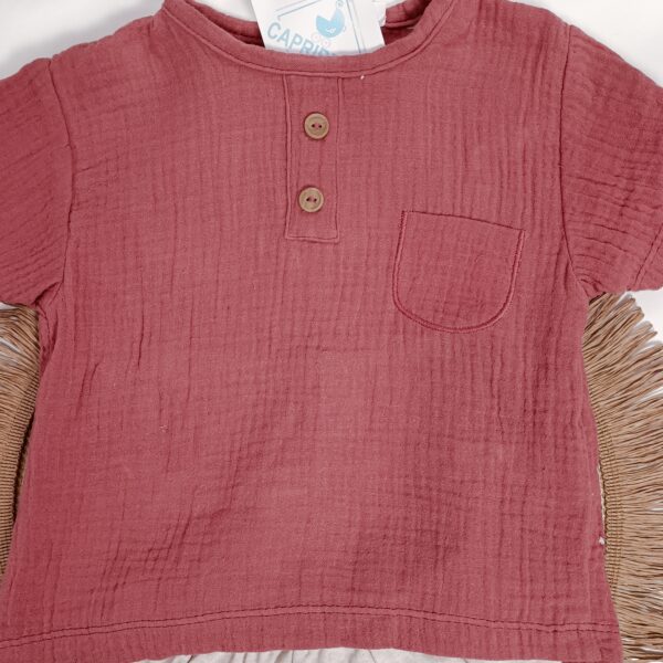 Conjunto pantalón corto y camisa niño de verano. - Imagen 3