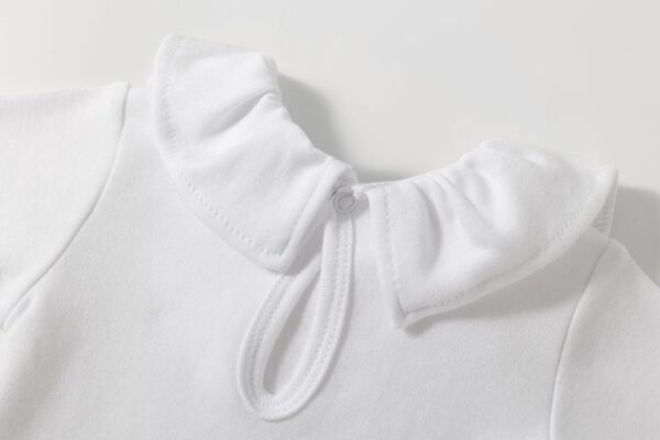 Bodie para bebé con cuello volante manga corta 100% algodón - Imagen 5
