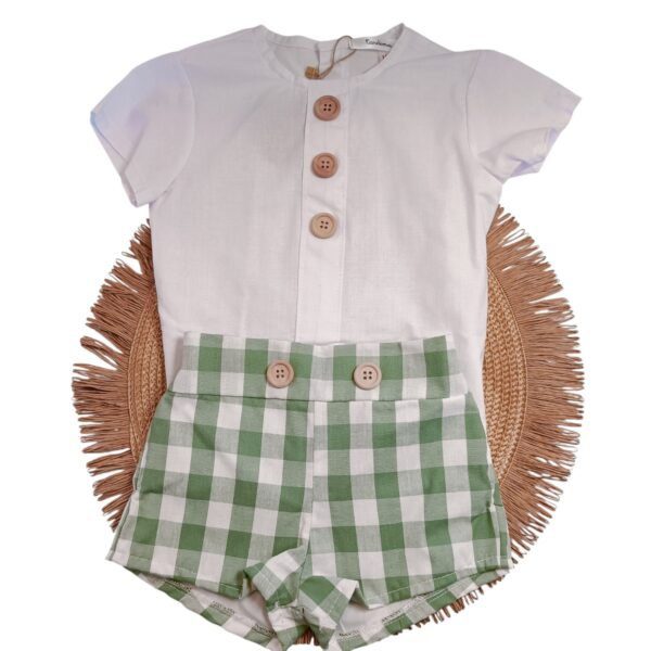 Conjunto de bebé de Cuadros Vichy diseño exclusivo