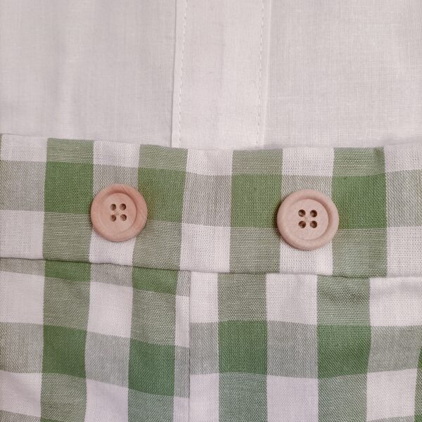 Conjunto de bebé de Cuadros Vichy diseño exclusivo - Imagen 3