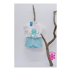 Conjunto de baño para bebé niño diseño pulpo