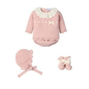 Conjunto 4 piezas con patucos FLEUR VINTAGE Mac Ilusión